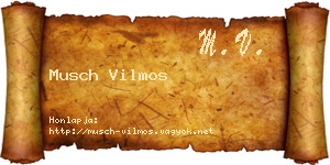 Musch Vilmos névjegykártya