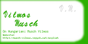vilmos musch business card